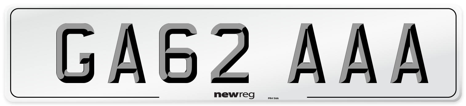 GA62 AAA Number Plate from New Reg